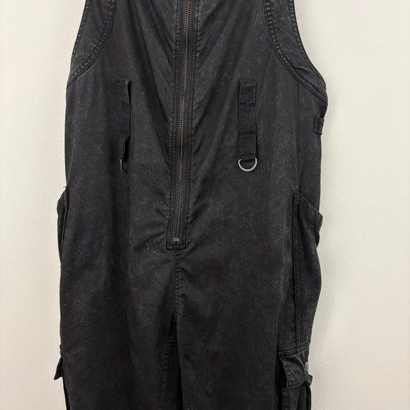 Free People Movement Fast Track Onesie Overalls Jumpsuit Coverall Size L Black - Picture 4 of 12
